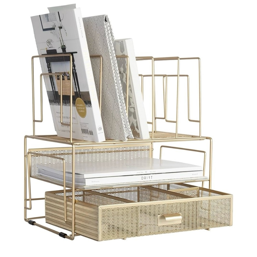 Gold office organizer